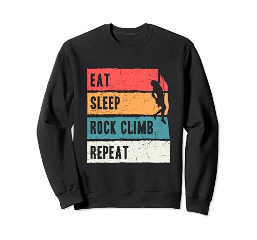 Escalador Regalo Come Duerme Escalada de roca Repite la Sudadera