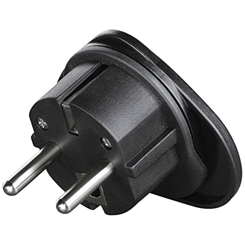 Hama Reisestecker zum Anschluss ausländischer Geräte (z.B. UK,USA,China,Italien,Schweiz,u.v.m.) an deutsche Schutzkontakt-Steckdosen (auch für Spanien,Frankreich,u.v.m.) Reise-Adapter schwarz