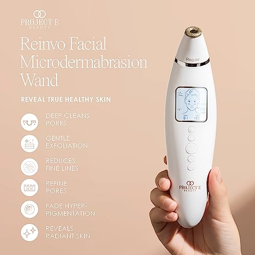 Reinvo Facial Microdermabrasion Wand by Project E Beauty, White - Image 2