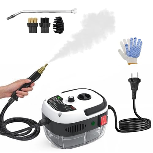Kavolet Limpiador de vapor de mano portátil de 2500 W, máquina de limpieza a vapor presurizada de...