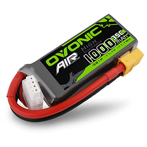 80% Off Discount Ovonic 3S Lipo Battery 35C 1000mAh 11.1V Lipo Battery with XT60 Connector for RC Airplane Helicopter Quadcopter FPV Racing Drone