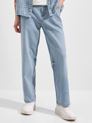 Image of Highlander Men's Straight Relaxed Fit Jeans | Stretchable | Everyday Comfort & Style| Jeans for Man|Premium Cotton Blend