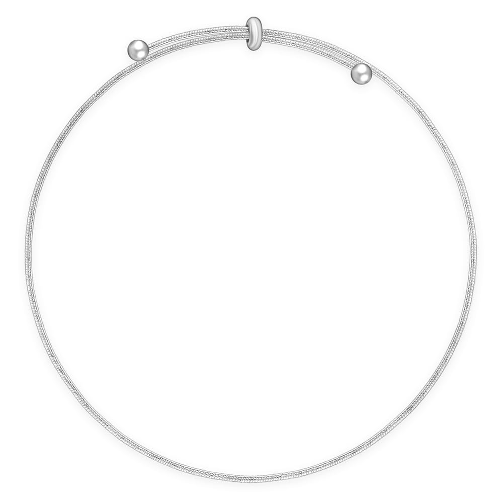 925 Silver Classic Slider Anklet,Single | Gifts for Women and Girls | With Certificate of Authenticity and 925 Stamp | 6 Months Warranty*