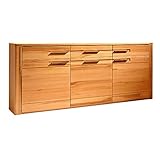 MODERN - Durch das langlebige & ausdrucksstarke Holz, sorgt die Kommode für eine besondere Ausstrahlung und geradlinige Akzente in Ihrem Wohnbereich. Vielfältige Einsatzmöglichkeiten inklusive!