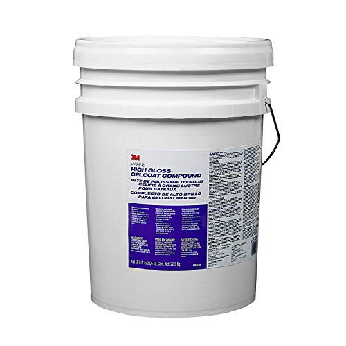 3M Marine High Gloss Gelcoat Compound, 06026, pail (50 lb), 1 each