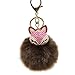 Produktbild Skyeye Plüschkugel Fuchs Anhänger Schlüsselanhänger Schlüsselbund Keychain Rucksack Anhänger Mädchen Handy Auto Ornamente Zubehör Taschenanhänger Bronze A