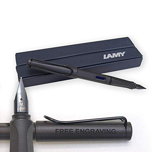 LAMY safari vulpen - houtskool mat zwart 017 model+geschenkdoos - gratis gravure/gepersonaliseerd - kies met of zonder gravure,