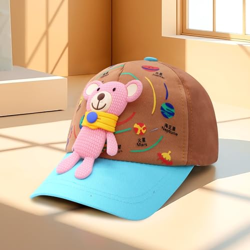 Image of VRITRAZ Unisex Kids Baseball Cap | Soft Cotton Adjustable Sun Hat for Boys & Girls | Casual Outdoor Summer Wear (4-12 Year)