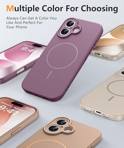 Image of FNTCASE for iPhone 17 Case: [Compatible with Magsafe] Integrated Silicone Phone Cases with [Full Camera Protection] [Screen Protector] Military Grade Shockproof Protective Cover