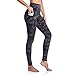 Occffy Sport Leggings mit Taschen,Damen High Waist Blickdicht Leggings Sporthose Yogahose Fitnesshose P107 (Tarngrau, M)