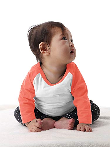 Image of Hat and Beyond Kids Raglan Jersey Child Toddler Youth Uniforms 3 /4 Sleeves T Shirts