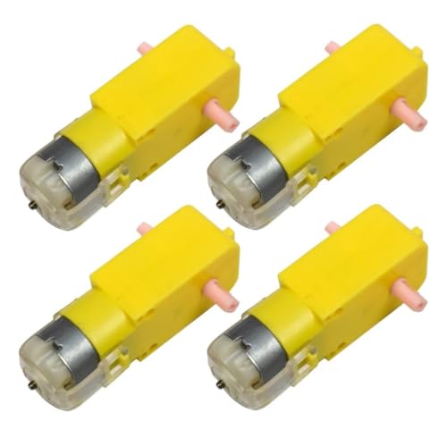 Image of DC BO Dual Shaft Gear Motor for Arduino | High Torque Plastic Motor for DIY Smart Robot Car - Yellow (pack of 4)