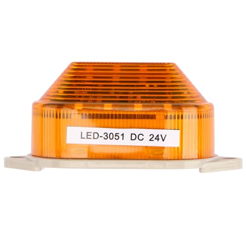 Image of Baomain Warning Lamp LED-3051 (LTE-3051) Industrial DC 24V LED Flash Strobe Light Yellow