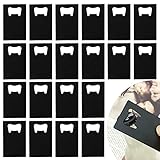 40 Pieces Credit Card Bottle Opener Poker Groomsmen Wallet Beer Bottle Opener Black Metal Credit...