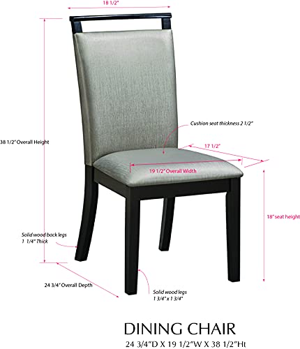 Kings Brand Furniture - Austin 7-Piece Wood Dining Room Set, Table & 6 Chairs, Gray/White