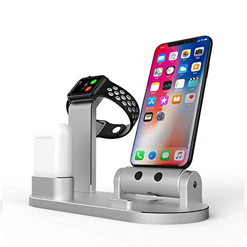 Ladehalter für Apple Watch, Aluminium-Ladetelefonständer, für Airpods/Uhren Serie 5/4/3/2/1 / iPhone 11/11 Pro / 11 Pro Max/Xs MAX/XR/XS/X / 8 /