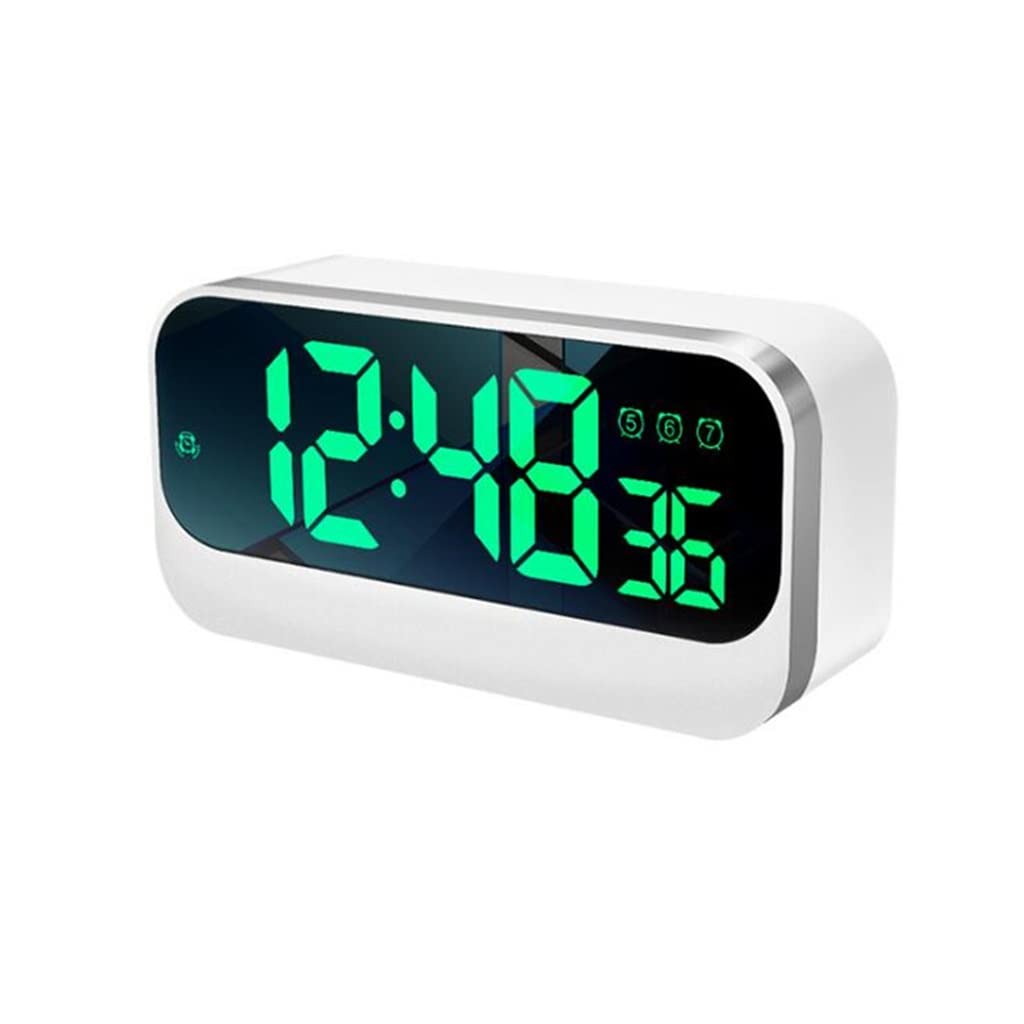 HRWLY Alarm Clock Automatic Brightness LED Digital Weekday Alarms Power Off Time Table Home Decor(3-pack)