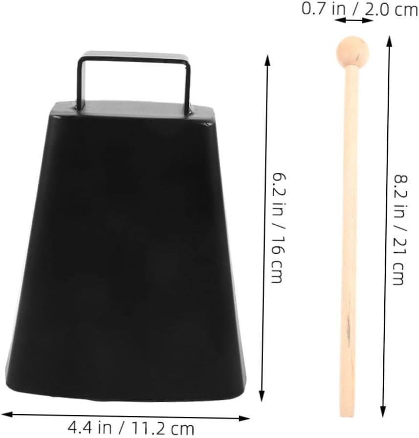 2 Sets Cowbells with Stick Portable Hand Percussion Instrument for Events Music Lightweight and Ergonomic Clear Sound for Cheering and Enjoyment