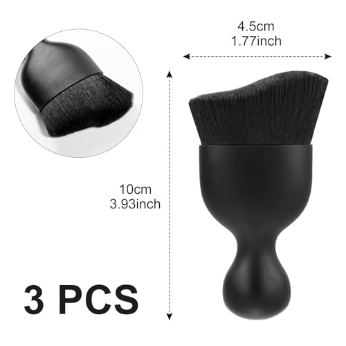 Quelcc 3 Piezas Cepillo para Limpiar Coche Cepillos Limpieza Coche Negro Suave sin Rayar Escobillas para Limpiar el Polvo de los Coches para Rejillas de Ventilación y Salpicadero - imagen 2