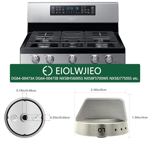 DG64-00473A Stove Knob Replacement for Samsung, 5-Pack Burner Control Dial by EIOLWJIEO - Used condition - Image 2