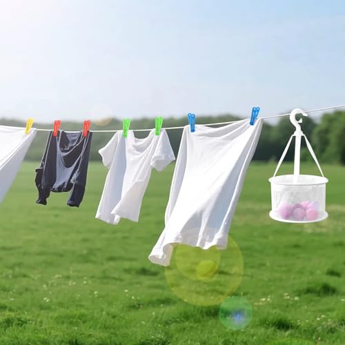 lohey 48Pcs Pegs for Washing Line with Bag, Windproof Plastic Washing Line Pegs, Non-Slip Strong Grip Laundry Clips, Perfect for Indoor Outdoor Drying, Home Garden Essential - Image 2
