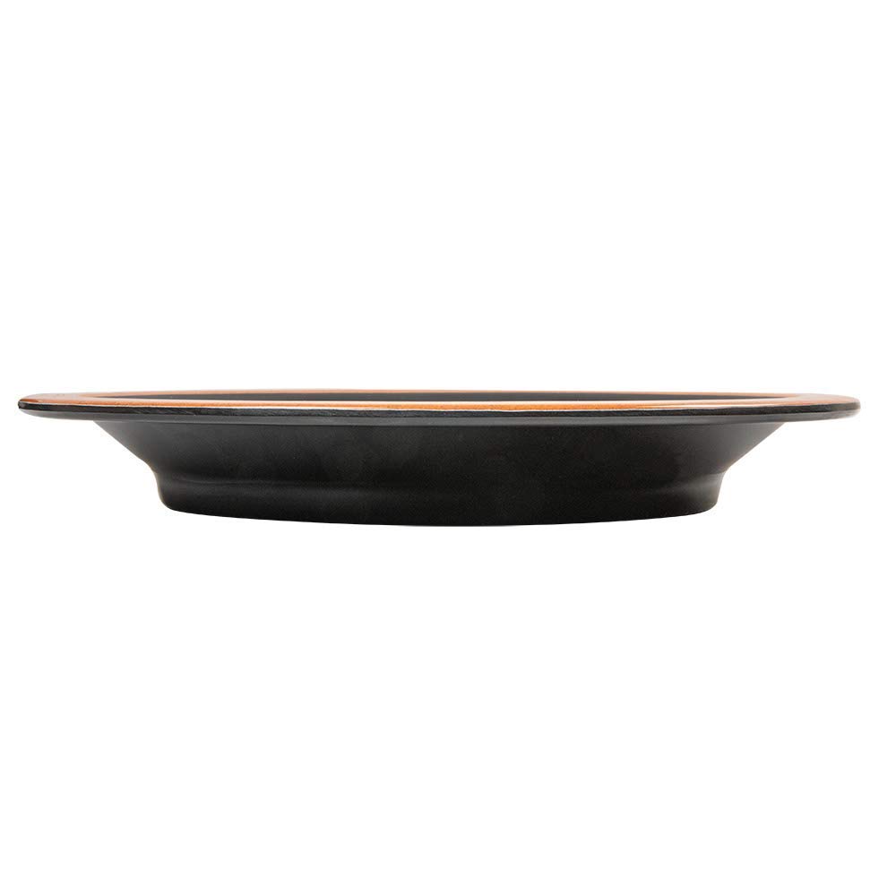 García de Pou - 12 unidades - Platos 650 Ml Ø25,4X3,4 Cm Negro Melamina