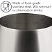 ARORA Stainless Steel Wine Glass 18oz - Set of 4 Matte Silver - 3.6