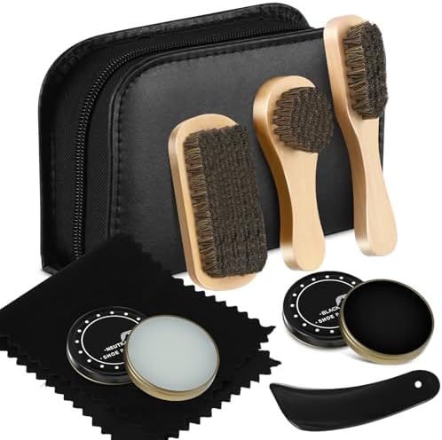 Loopeer Kit de 8 piezas de brillo de zapatos, kit de cuidado de b...