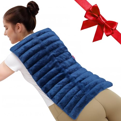 Comfytemp Large Microwave Heating Pad for Back Pain Relief, Period Cramps, 12x22 3.6LB Moist Microwavable Heating Pads, Christmas Gifts for Women, Warm Compress for Neck Shoulders, FSA Eligible HSA