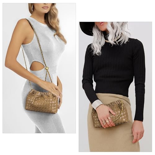 Joryin Woven Women's Crossbody Bag & Evening Purse, Trendy Dumpling Clutch & Hobo Cloud Shoulder Bag Trendy Dumpling Clutch3