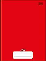 Tilibra - Caderno Brochura Capa Dura Universitário, D+, 48 Folhas, Vermelho
