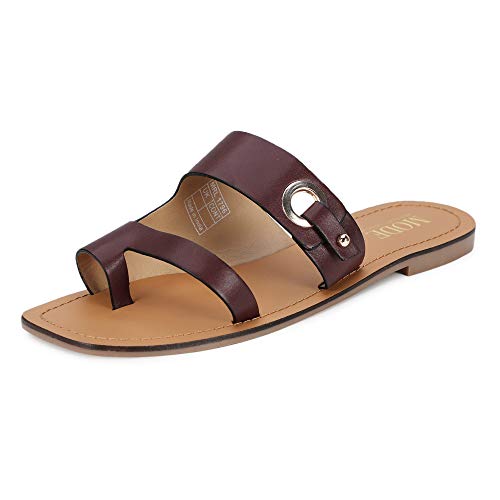 Mode by Red Tape Women's Wine Flat Sandal-3 UK (MRL1796)