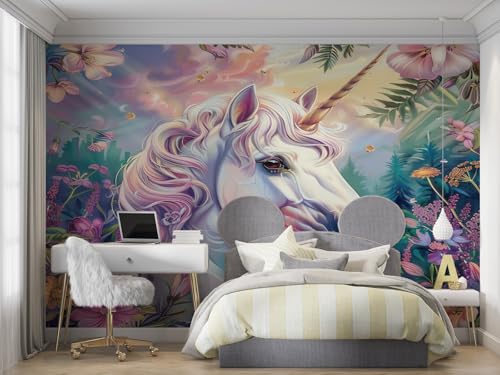 Papier peint mural fleurs et feuilles tropicales finition premium