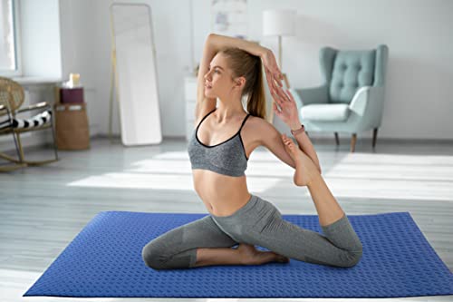 HD Fitness EVA Unterlegmatte für Fitnessgeräte|Größe 2mx1m, Stärke 7mm|Dunkelblau|Laufband, Yogamatte, Schutzmatte für Boden rutschfest und schalldämmend Cover