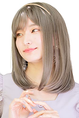 ［クラッセ］イージーミディアム フルウィッグ ウィッグ ファッション ミディアム セミロング 自然 耐熱 ウィ...