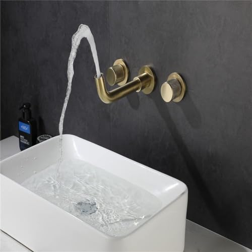 Robinet mitigeur à 3 trous mural de luxe avec valve chaude et froide - 3