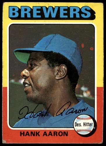 1975 Topps #660 Hank Aaron Milwaukee Brewers (Baseball Card) GOOD Brewers