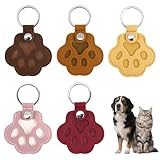 5 pezzi portachiavis in pelle a forma di zampa di gatto, 6 × 5,5 cm portachiavi per peli di animali domestici, portachiavi portaoggetti peli gatto pour pelis di animali domestici, denti di animalis