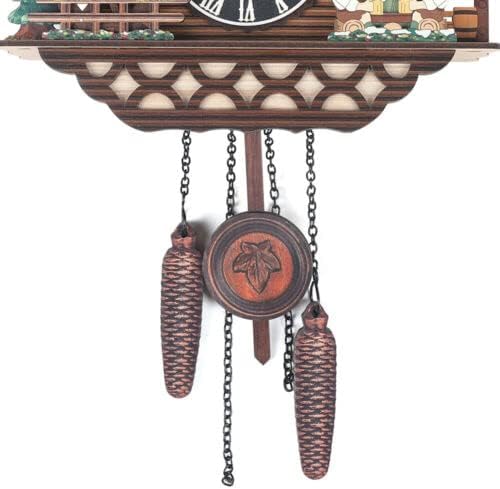 Miniatura 6 de LOYALHEARTDY Reloj de pared de cuco vintage, reloj despertador de pájaro cuco colgante con alas abiertas tradicional Coo Coo Reloj clásico estilo