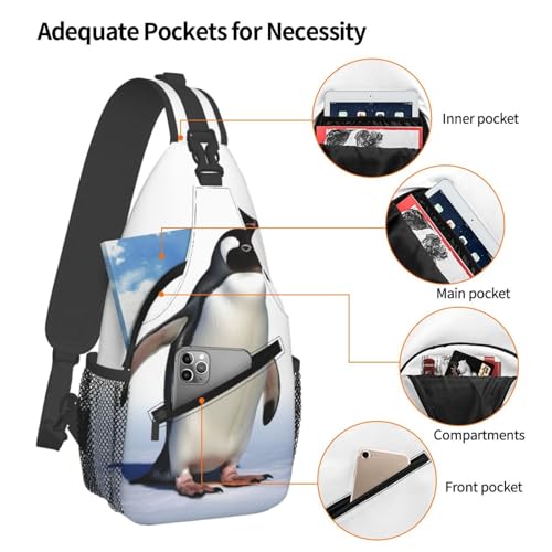 Bolso tipo bandolera para hombre y mujer negro miniatura 3