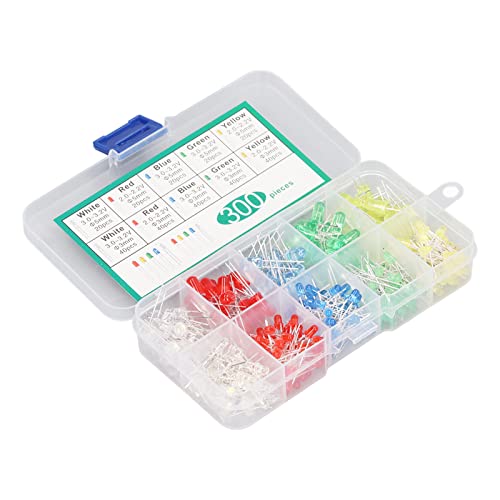 300PCSLED LIGHT EMINTING DIODE HEAT ASSORTED KITYƗpAvP[Vp5̐UF