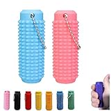 2Pack Little Ouchies Fidget,Little Ouchies Pain Fidget,Stress Relief Toy,Spiky Grippie Stim Keychain for Anxiety Relief Positiv Fidget Keychain (Blue+Pink)