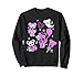 Pastellfarbener Gothic-Teddybär, Zirkus, Harlekin, Totenkopf, Geist, Kawaii Sweatshirt