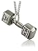 Shields of Strength Women's Antique Finish Dumbbell Necklace-Luke 1:37