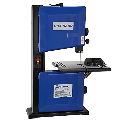 BILT HARD 2.5-Amp 9-inch Band Saw, Benchtop Bandsaw for Woodworking, with Blade and Miter Gauge - CSA Listed