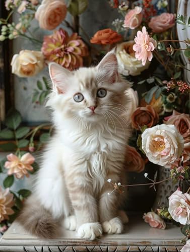 Peinture par numero enfant et adulte chat pour vaincre le stress par le dessin