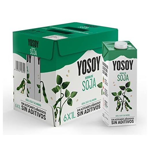 Yosoy Bebida de Soja sin Azúcar Añadido, 6 x 1L