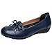 Jamron Damen Echtleder Komfort Schuhe Weich Sohle Ballerinas Niedrige Keilabsatz Slippers Blau SN020628 EU38