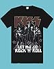 Amplified Kiss Let Me Go Rock 'N' Roll Diamante Men's Black Cotton T-Shirt #1