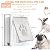 Dog Door for Interior and Exterior Doors, Upgrade Thicken Dog Doors for Large Dogs, Plastic Doggy Door and Cat Door with Security Cover and Magnetic Flap, Strong and Durable (Pets Up to 100Lb